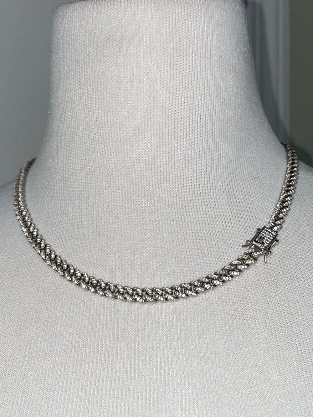 Iced Miami Cuban Link Choker Necklace - 925